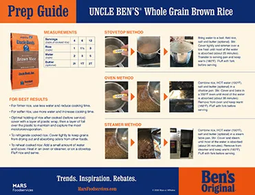 Whole Grain Brown Rice Prep Guide marsfoodservices image