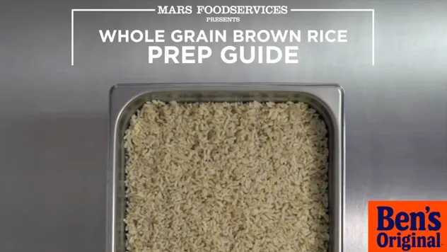 Whole Grain Brown Rice Prep Guide Video marsfoodservices image