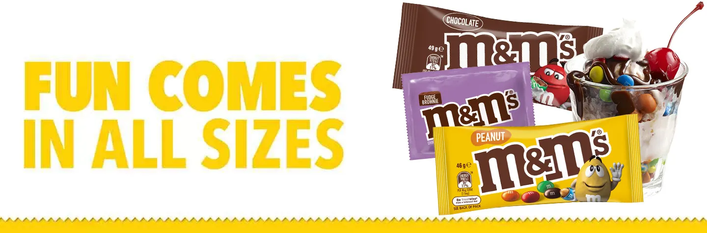 M&M'S® Milk Chocolate Candies Fun comes in all sizes marsfoodservices image