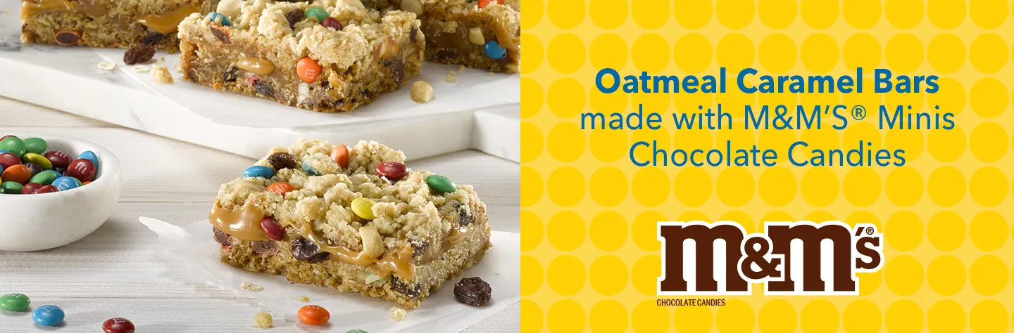 M&M’S® Oatmeal Caramel Bars marsfoodservices image