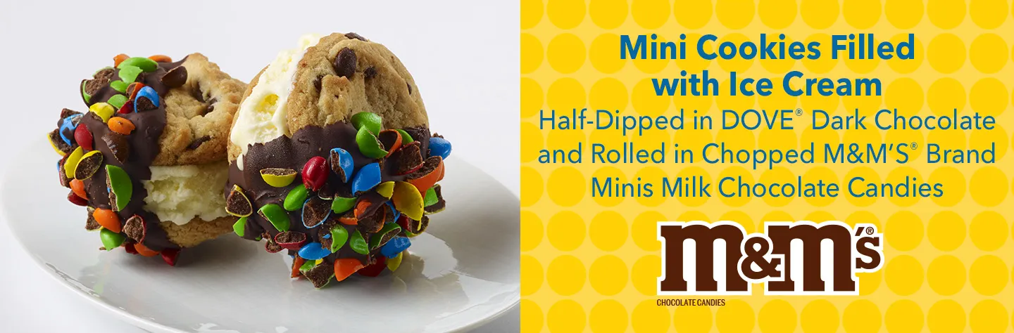 M&M’S® Mini Cookies Filled Dipped and Rolled marsfoodservices image